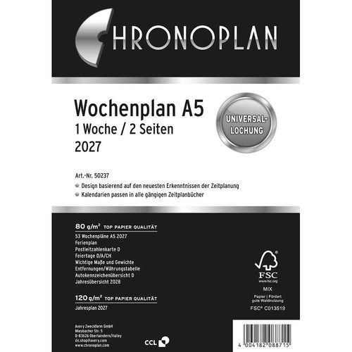 Chronoplan kalendereinlage - chronoplan,