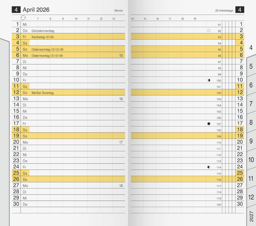Einlage 2026 taschenkalender - 2026,