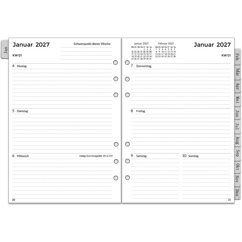 Kalendereinlage 2027 - a5,