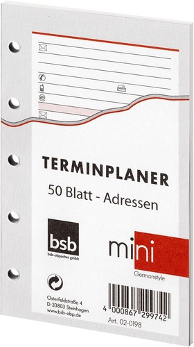 Ersatzeinlage adressen und - ersatzeinlage,