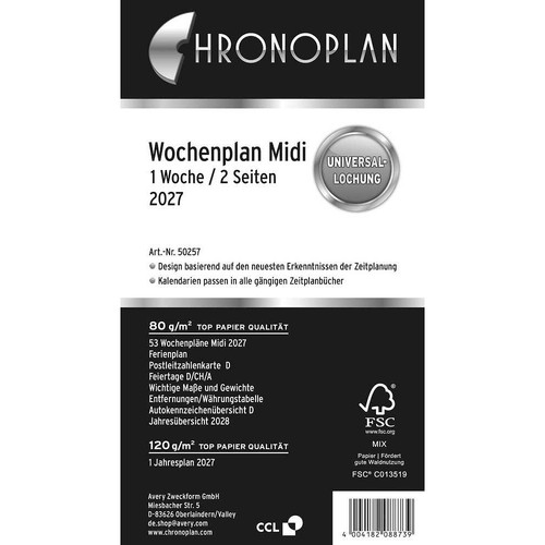 Chronoplan kalendereinlage - chronoplan,