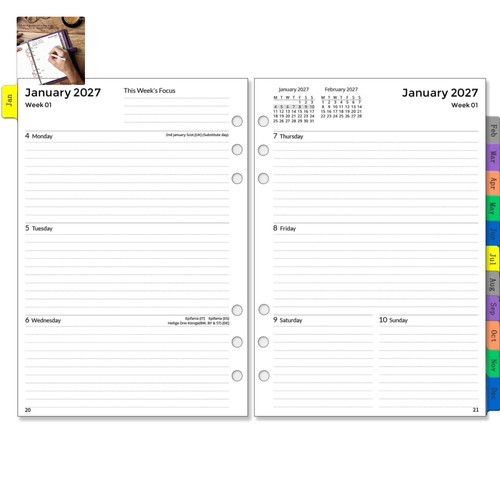 Wochenplaner 2027 kalender - a5,