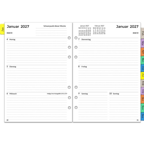 Kalender einlagen 2027 - kalender, a5