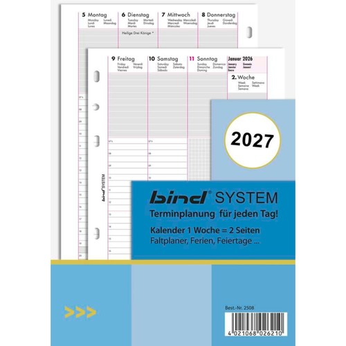 Bind 2508 kalendereinlage - b-2508,