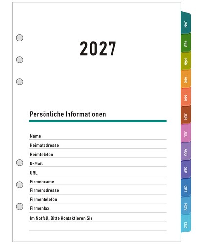 Wochenplaner einlagen 6 - wochenplaner,
