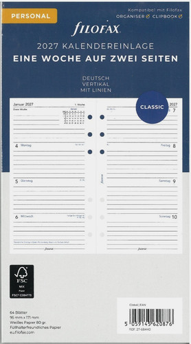 Filofax kalendereinlage - filofax,