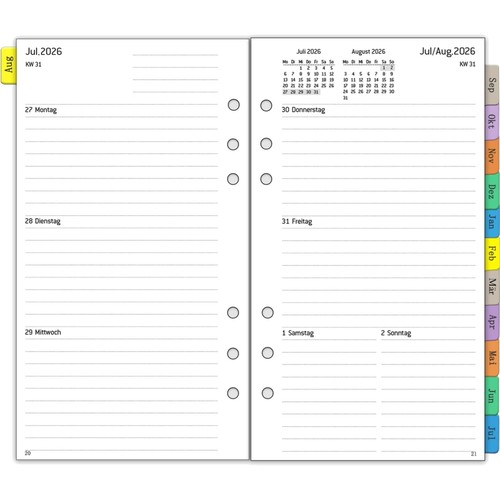 Wochenplaner kalender 2026 - a6,