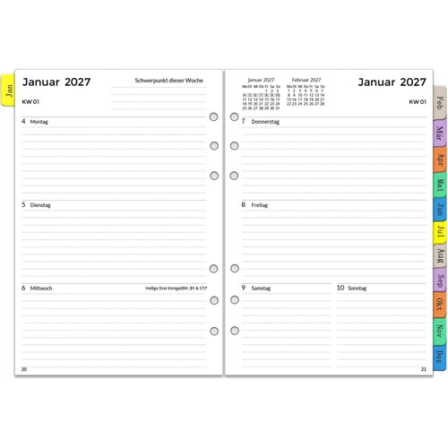 Kalender einlagen 2027 - kalender,