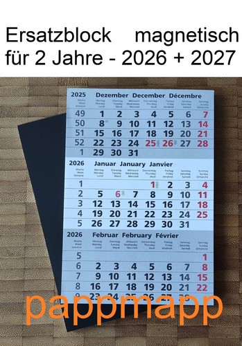 Ersatzblock kalender - ersatzblock,