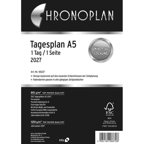 Chronoplan kalendereinlage - chronoplan,